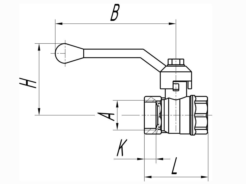 Чертеж кран шаровый dwg